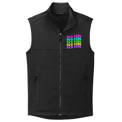 90s Vibe For 90s Music Lover 70 80 90 Style Cool Women Collective Smooth Fleece Vest