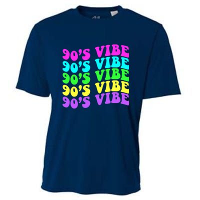 90s Vibe For 90s Music Lover 70 80 90 Style Cool Women Cooling Performance Crew T-Shirt