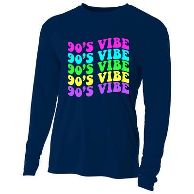 90s Vibe For 90s Music Lover 70 80 90 Style Cool Women Cooling Performance Long Sleeve Crew