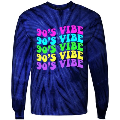 90s Vibe For 90s Music Lover 70 80 90 Style Cool Women Tie-Dye Long Sleeve Shirt