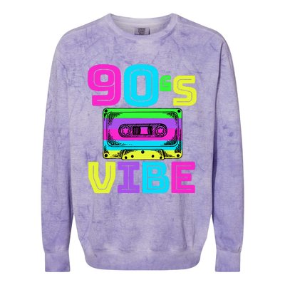 90s Vibe For 90s Music Lover Colorblast Crewneck Sweatshirt