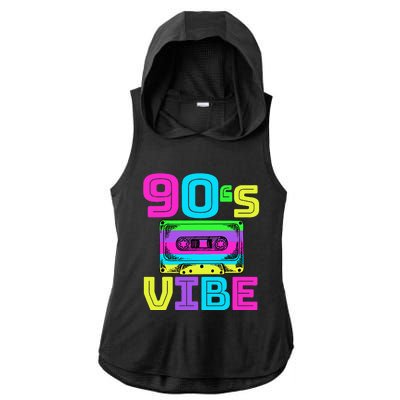 90s Vibe For 90s Music Lover Ladies PosiCharge Tri-Blend Wicking Draft Hoodie Tank