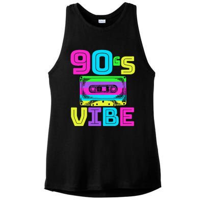 90s Vibe For 90s Music Lover Ladies PosiCharge Tri-Blend Wicking Tank