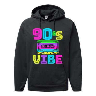 90s Vibe For 90s Music Lover Performance Fleece Hoodie