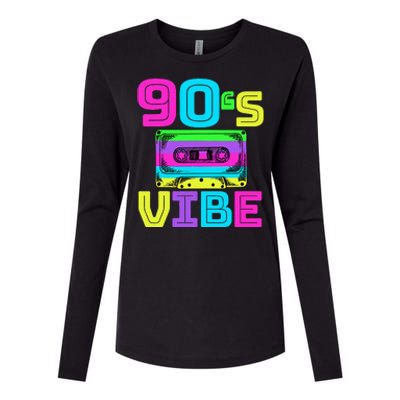 90s Vibe For 90s Music Lover Womens Cotton Relaxed Long Sleeve T-Shirt