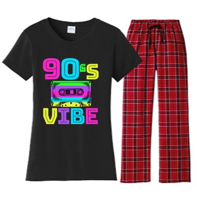 90s Vibe For 90s Music Lover Women's Flannel Pajama Set