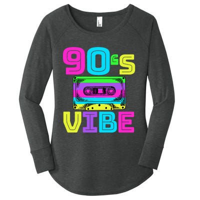 90s Vibe For 90s Music Lover Women's Perfect Tri Tunic Long Sleeve Shirt