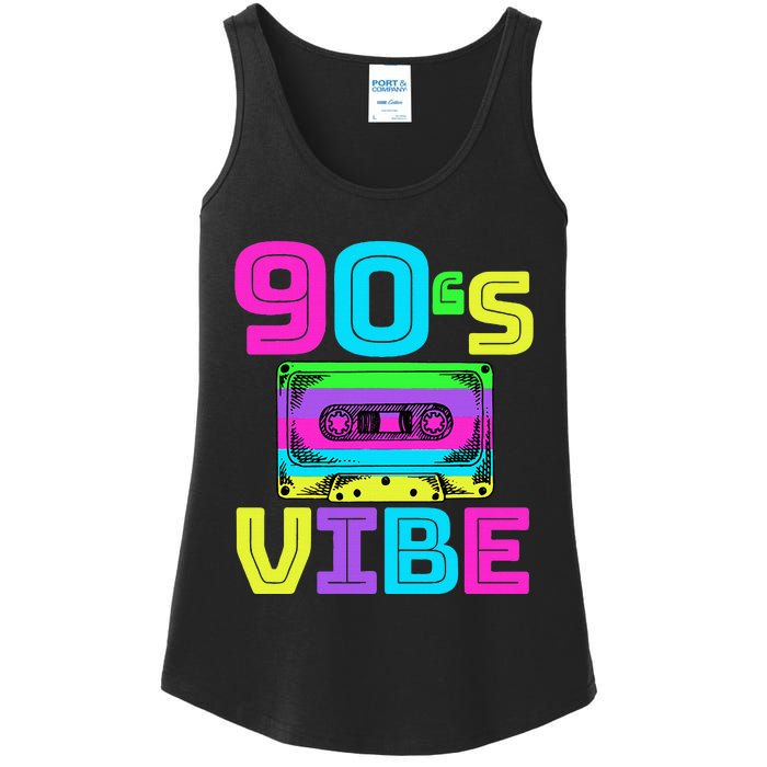 90s Vibe For 90s Music Lover Ladies Essential Tank