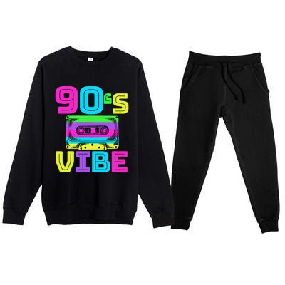 90s Vibe For 90s Music Lover Premium Crewneck Sweatsuit Set