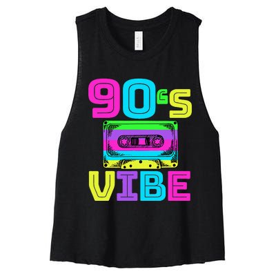 90s Vibe For 90s Music Lover Women's Racerback Cropped Tank