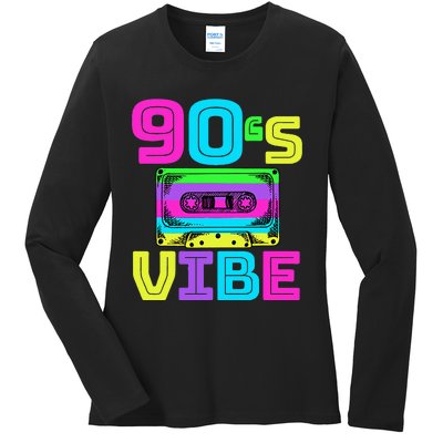 90s Vibe For 90s Music Lover Ladies Long Sleeve Shirt