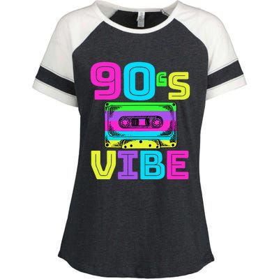 90s Vibe For 90s Music Lover Enza Ladies Jersey Colorblock Tee