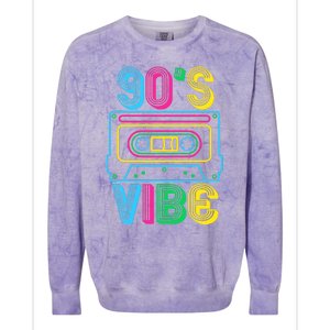 90s Vibe Retro Aesthetic Costume Party Outfit 90s Vibe Colorblast Crewneck Sweatshirt