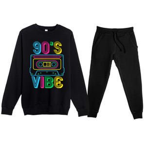 90s Vibe Retro Aesthetic Costume Party Outfit 90s Vibe Premium Crewneck Sweatsuit Set