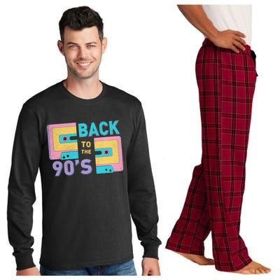 90S Vibes Retro Back To 90S Hip Hop Cassette Tape Gift Long Sleeve Pajama Set