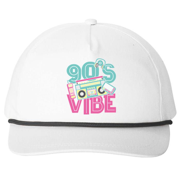 90s Vibe Vintage 1990s Music 90s Costume Party Nineties Snapback Five-Panel Rope Hat