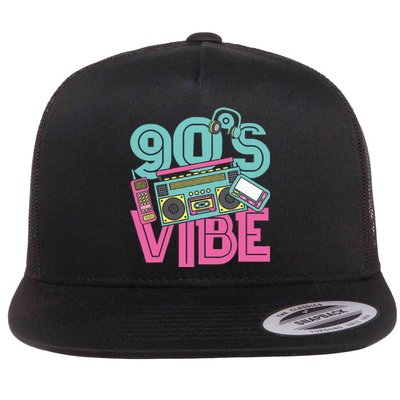 90s Vibe Vintage 1990s Music 90s Costume Party Nineties Flat Bill Trucker Hat