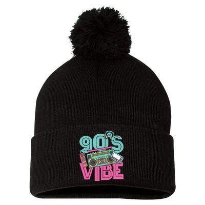 90s Vibe Vintage 1990s Music 90s Costume Party Nineties Pom Pom 12in Knit Beanie