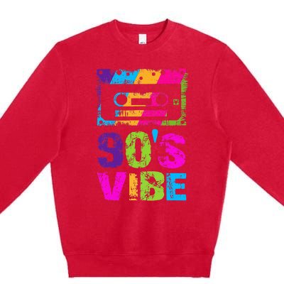 90s Vibe Vintage 1990s Music 90s Costume Premium Crewneck Sweatshirt