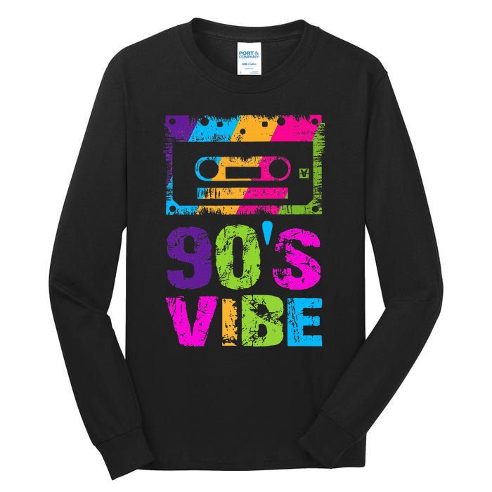 90s Vibe Vintage 1990s Music 90s Costume Party Nineties Tall Long Sleeve T-Shirt