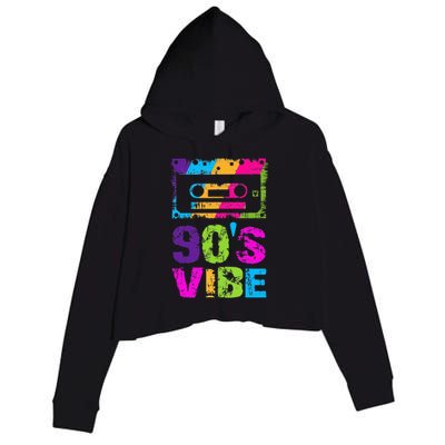 90s Vibe Vintage 1990s Music 90s Costume Party Nineties Crop Fleece Hoodie