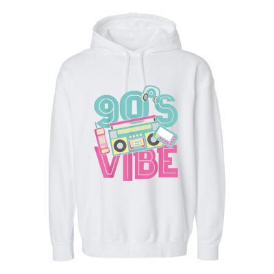 90s Vibe Vintage 1990s Music 90s Costume Party Nineties Garment-Dyed Fleece Hoodie