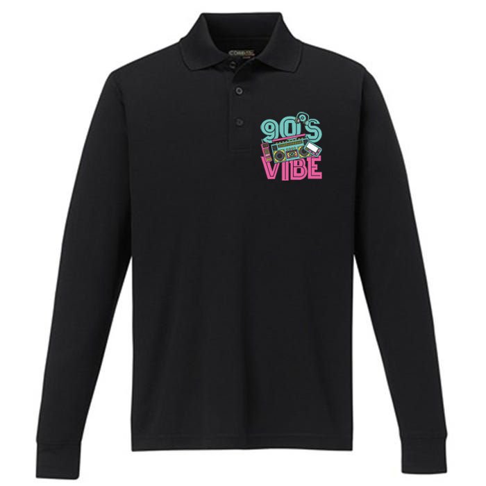 90s Vibe Vintage 1990s Music 90s Costume Party Nineties Performance Long Sleeve Polo