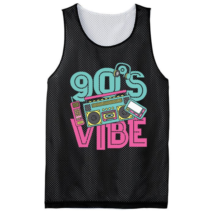 90s Vibe Vintage 1990s Music 90s Costume Party Nineties Mesh Reversible Basketball Jersey Tank