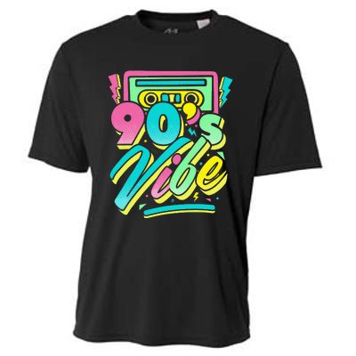 90s Vibe Vintage Retro Costume Party Nineties Cooling Performance Crew T-Shirt