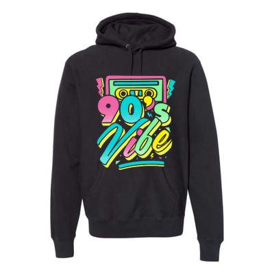 90s Vibe Vintage Retro Costume Party Nineties Premium Hoodie