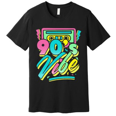 90s Vibe Vintage Retro Costume Party Nineties Premium T-Shirt