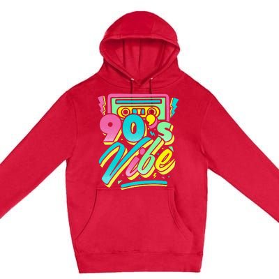 90s Vibe Vintage Retro Costume Party Nineties Premium Pullover Hoodie