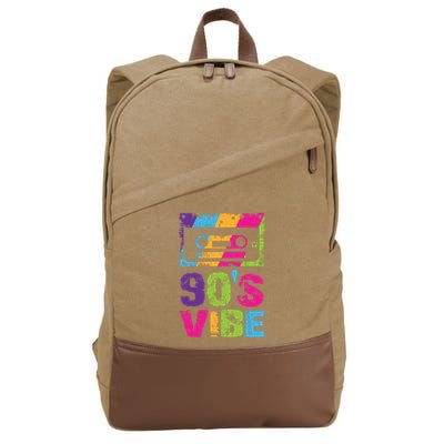 90s Vibe Vintage 1990s Music 90s Costume Party Nineties Cotton Canvas Backpack