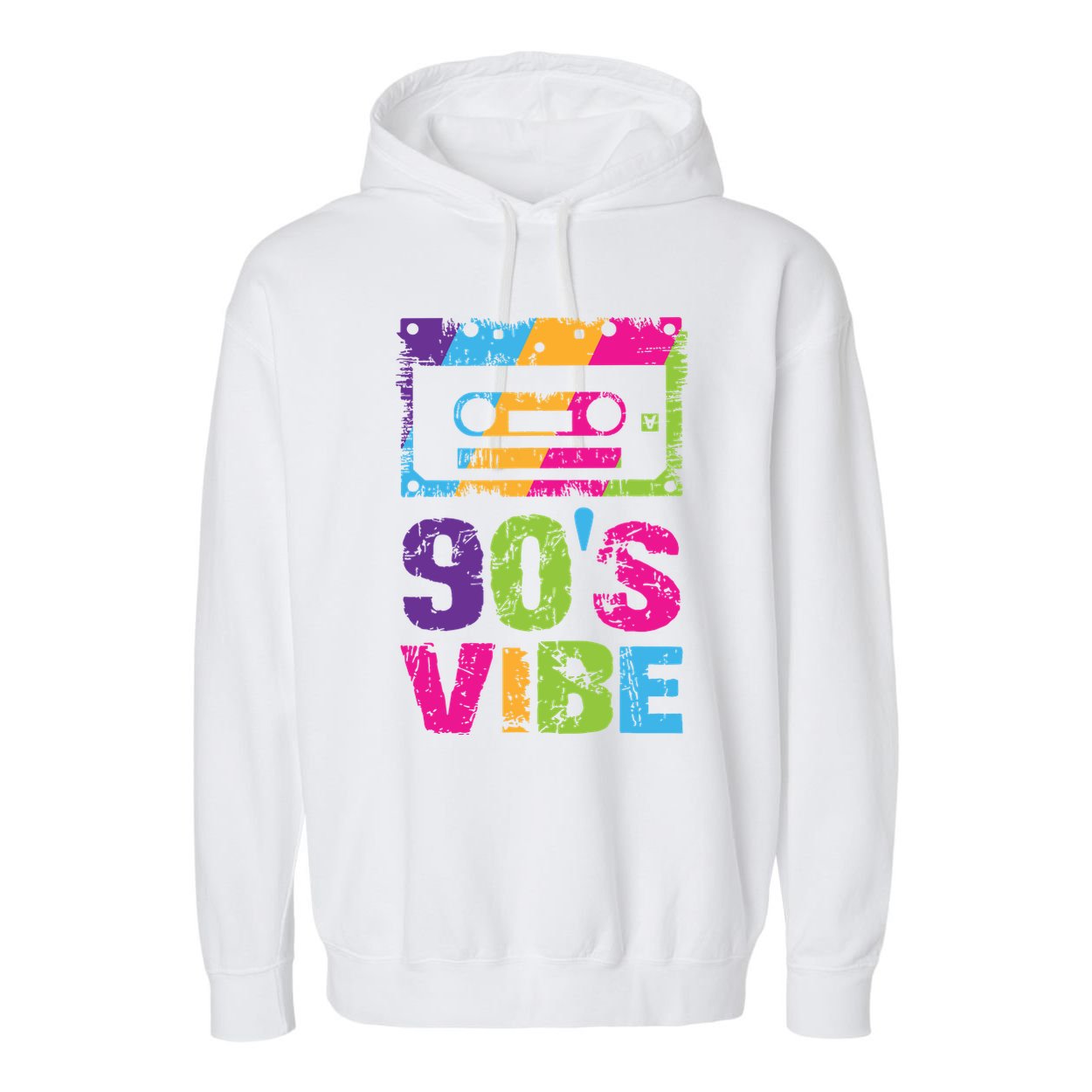 90s Vibe Vintage 1990s Music 90s Costume Party Nineties Garment-Dyed Fleece Hoodie