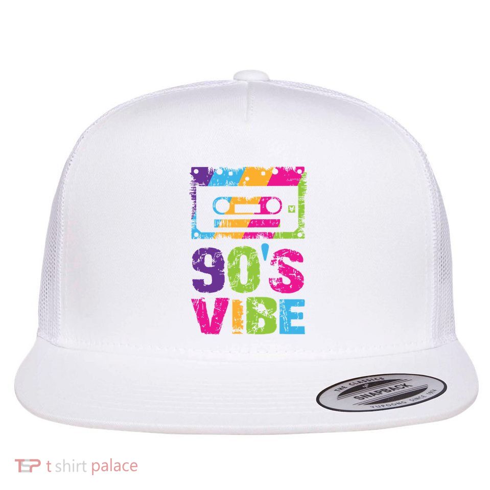 90s Vibe Vintage 1990s Music 90s Costume Party Nineties Flatbill Hat