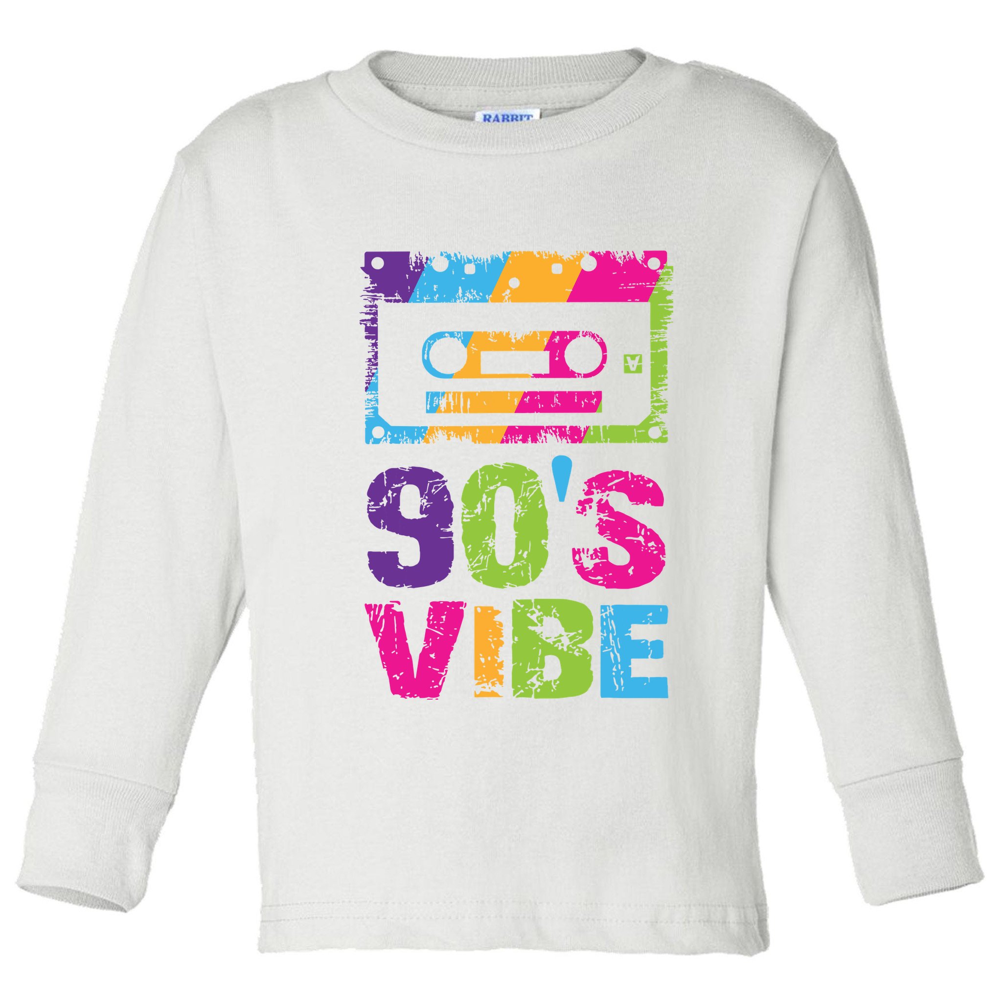 90s Vibe Vintage 1990s Music 90s Costume Party Nineties Toddler Long Sleeve Shirt