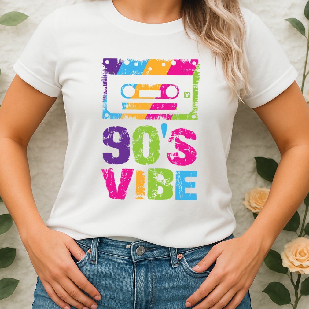 90s Vibe Vintage 1990s Music 90s Costume Party Nineties Womens T-Shirt