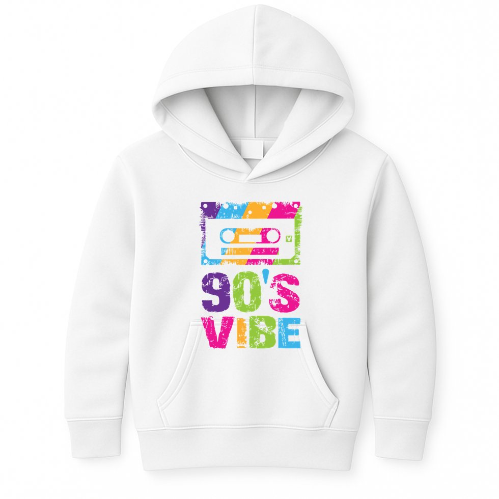 90s Vibe Vintage 1990s Music 90s Costume Party Nineties Kids Hoodie