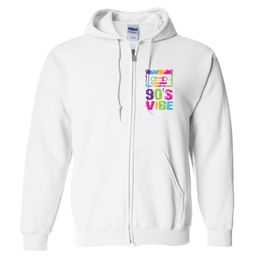 90s Vibe Vintage 1990s Music 90s Costume Party Nineties Full Zip Hoodie