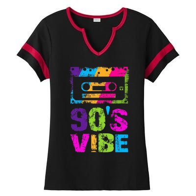 90s Vibe Vintage 1990s Music 90s Costume Party Nineties Ladies Halftime Notch Neck Tee