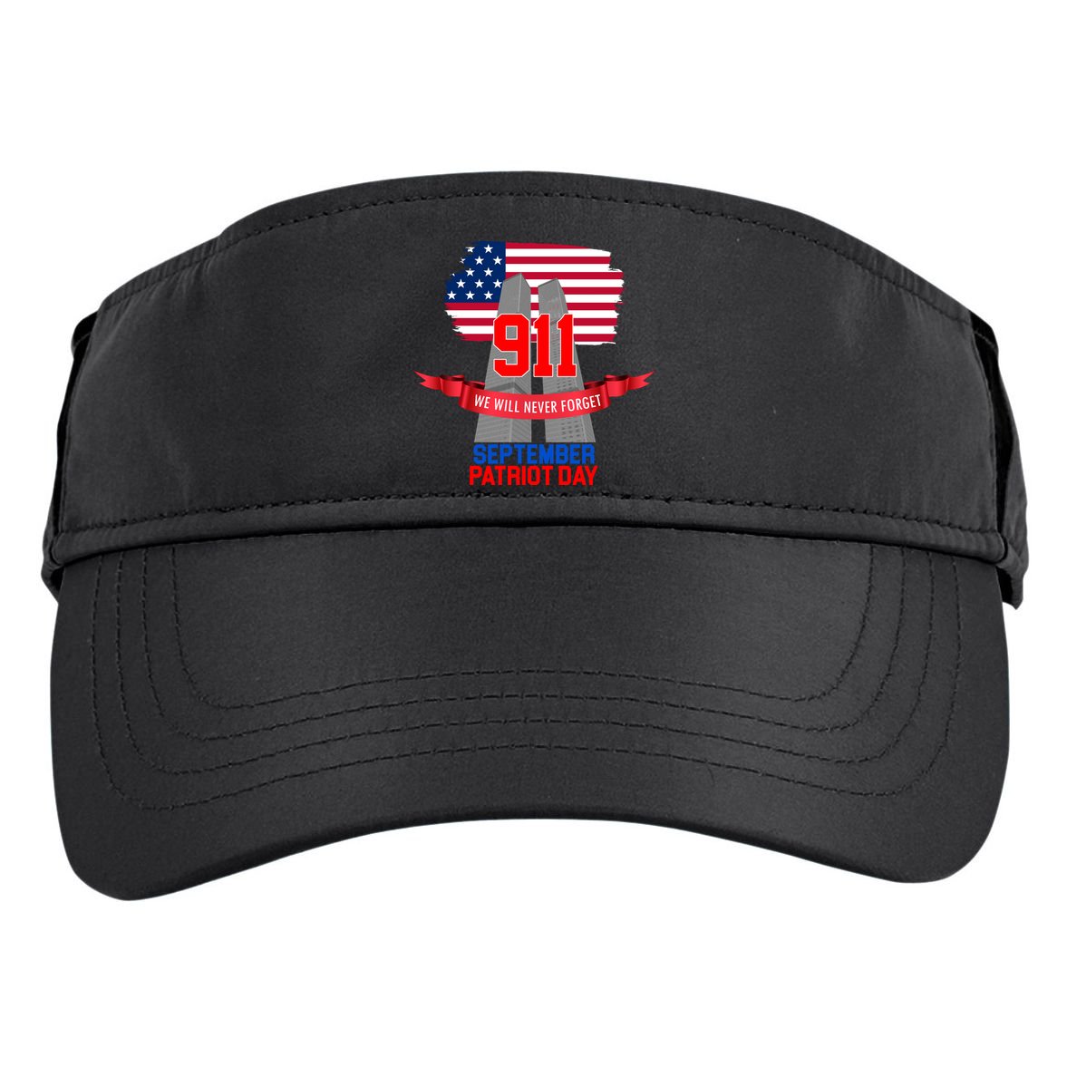 9/11 We Will Never Forget September 11th Patriot Day Adult Drive Performance Visor
