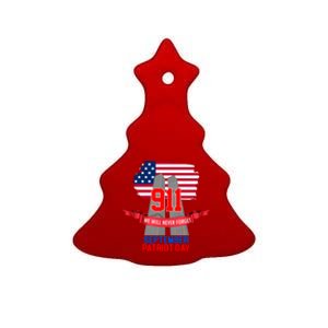 9/11 We Will Never Forget September 11th Patriot Day Ceramic Tree Ornament