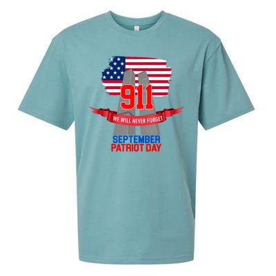 9/11 We Will Never Forget September 11th Patriot Day Sueded Cloud Jersey T-Shirt