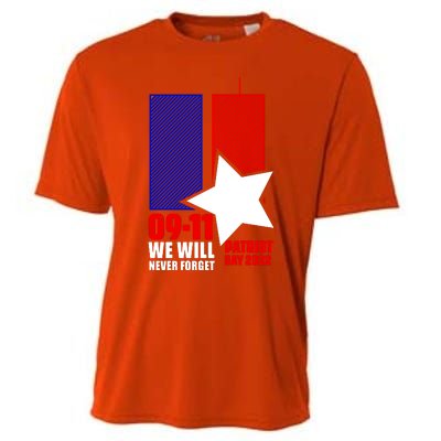 911 We Will Never Forget, 911 Memorial Twin Tower, Patriot Day Cooling Performance Crew T-Shirt