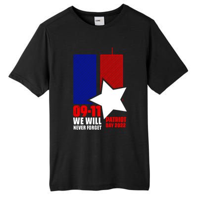 911 We Will Never Forget, 911 Memorial Twin Tower, Patriot Day Tall Fusion ChromaSoft Performance T-Shirt