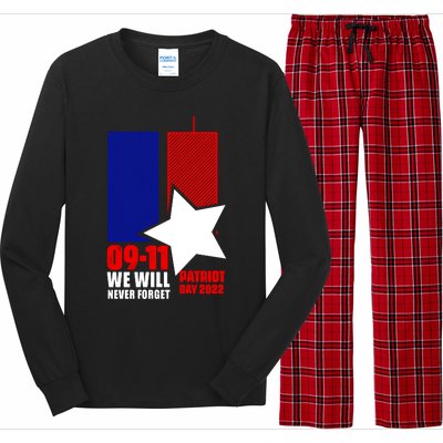 911 We Will Never Forget, 911 Memorial Twin Tower, Patriot Day Long Sleeve Pajama Set