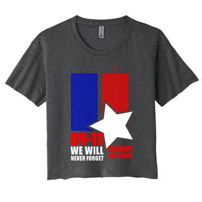 911 We Will Never Forget, 911 Memorial Twin Tower, Patriot Day Crop Top