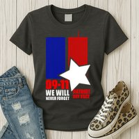 911 We Will Never Forget, 911 Memorial Twin Tower, Patriot Day Womens T-Shirt