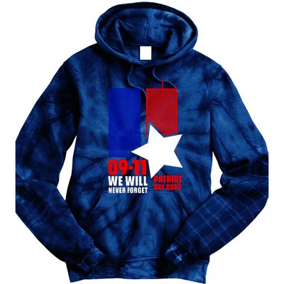 911 We Will Never Forget, 911 Memorial Twin Tower, Patriot Day Tie Dye Hoodie