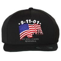 9/11/01 We Will Always Remember Wool Snapback Cap